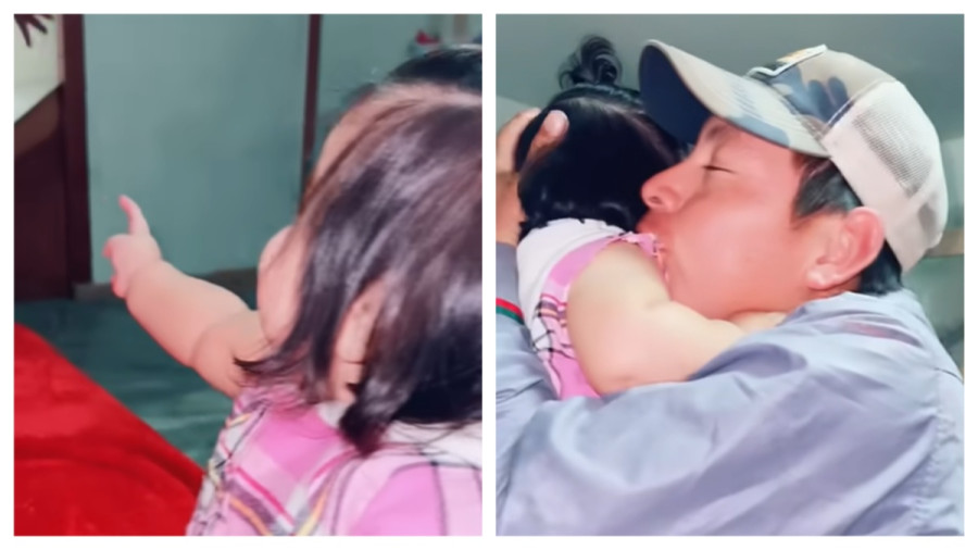 Tata se vratio s posla, a beba uradila ovo: Reakcija koja je nasmejala milione (VIDEO)