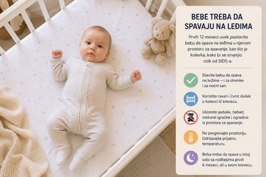 Zašto bebe treba da spavaju na leđima? NHS upozorava da ova preporuka može spasiti život