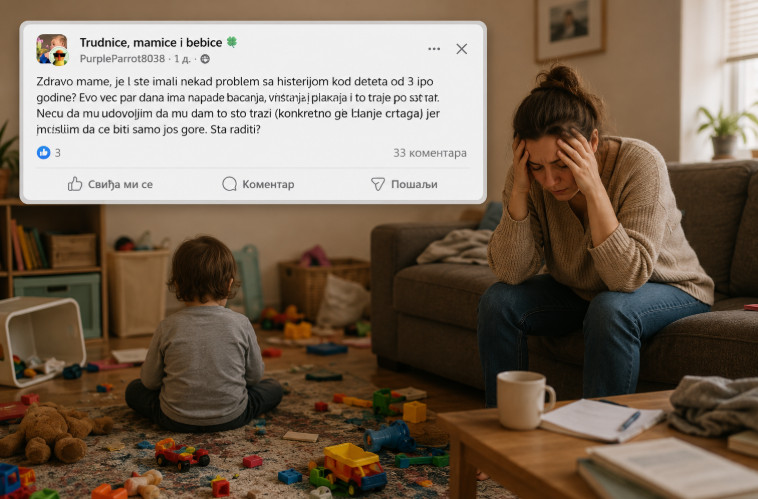 „Sin (3) histeriše i vrišti jer mu ne dam crtani“,“Moj lupa glavom o beton“ – Mamama u muci javio se i vaspitač