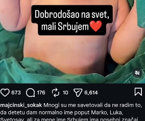 „Dobrodošao na svet, mali Srbujem“ Srpkinja otkrila zašto je dala detetu ime za koje nismo još čuli