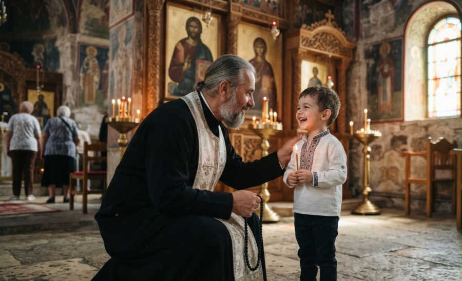 Kada dete treba prvi put da ide u crkvu, šta treba da nauči i kako ga osloboditi straha
