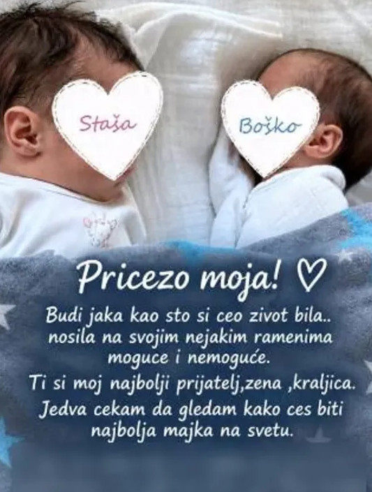 Prva fotografija blizanaca Silvije Nedeljković: Ponosni tata objavio bebe i poslao emotivnu poruku supruzi