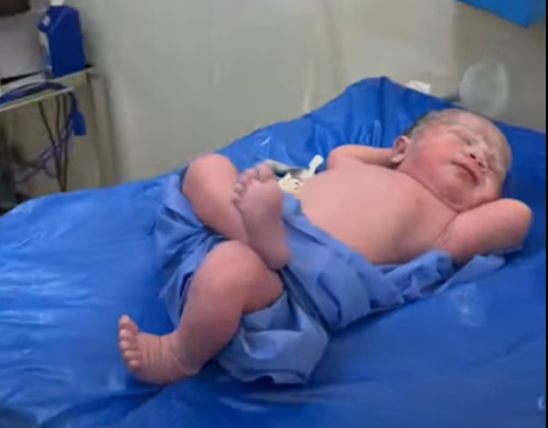 Milioni se smeju snimku ove novorođene bebe! Tek je došla na svet, a već leži kao pravi šef: Njena poza je hit na internetu!